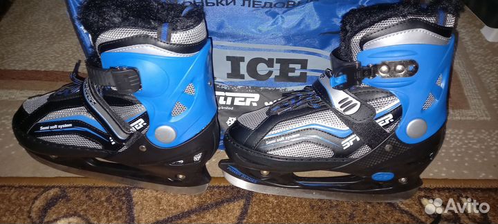 Коньки хоккейные раздвижные детские 35-38