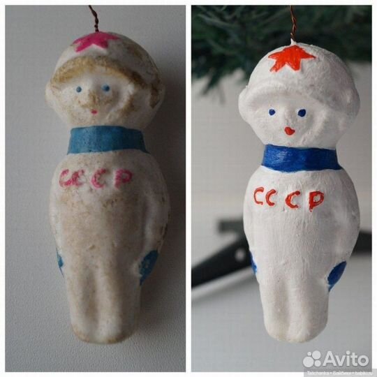 Ёлочные игрушки СССР из пенопласта