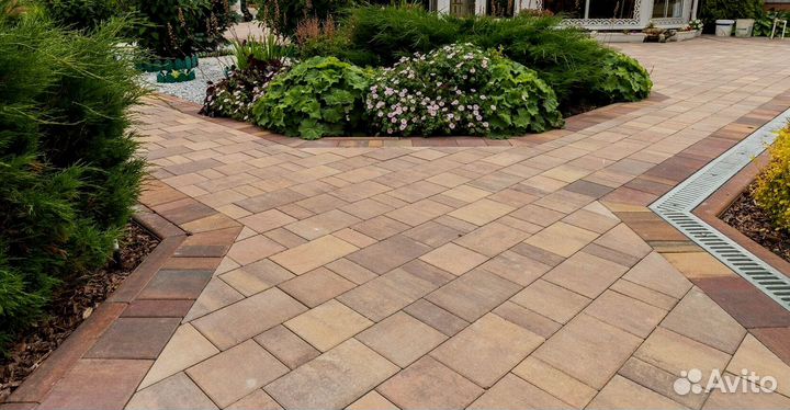 Тротуарная плитка кирпичик