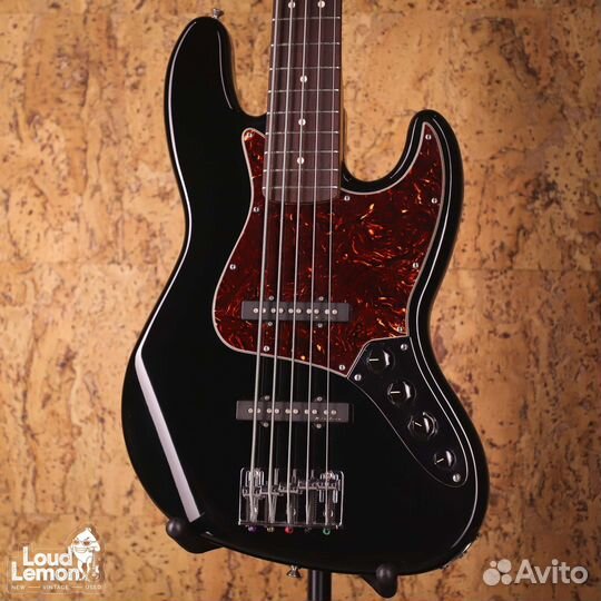 Fender Deluxe Active Jazz Bass V Black 2008 Mexico