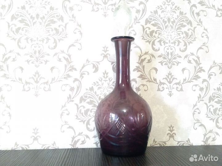 Графин СССР марганцевое стекло