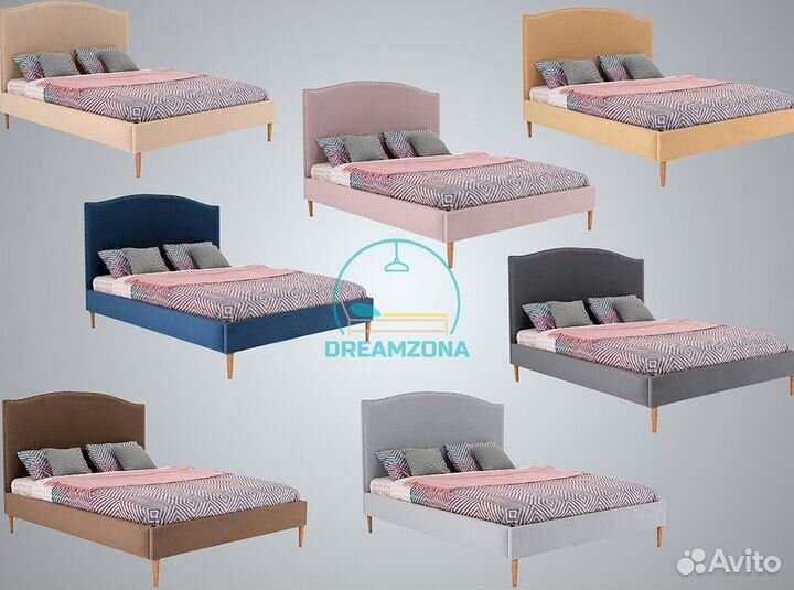 Кровать Аннет с мягким изголовьем от производителя