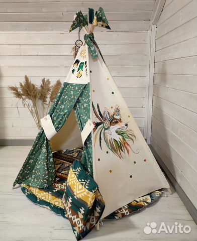 Вигвам с птичкой