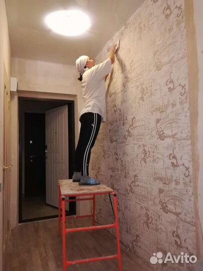 Поклейка обоев,молярные работы