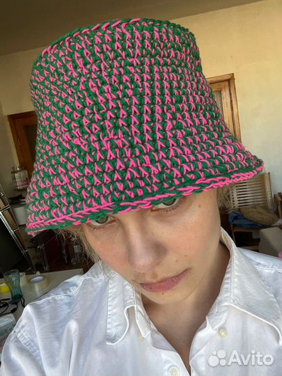 Вязаная панама