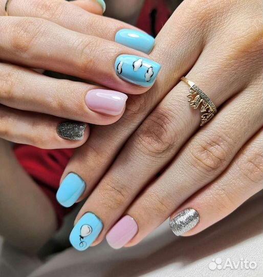 Покрытие гель лаком, наращивание ногтей