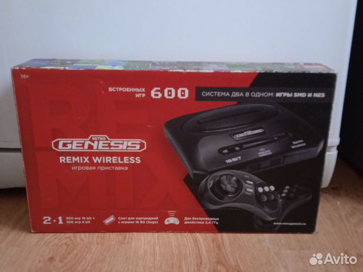 Retro Genesis Remix Wireless 600 Игр Dendy sega