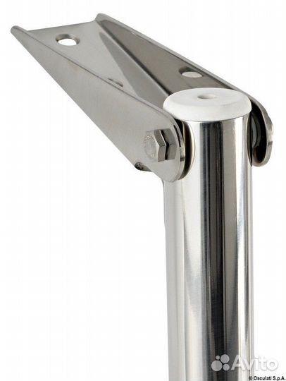 Трап телескопический складной 340/597х210мм из нержавеющей стали aisi316 с 2 ступенями из белого пла