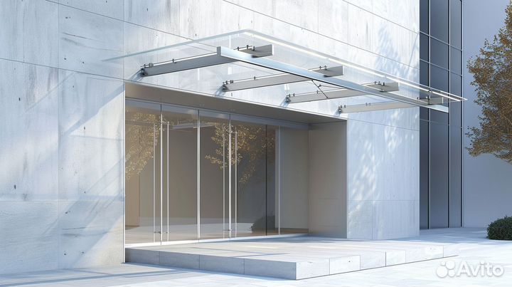 Стеклянный навес