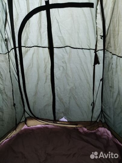 Палатка, каркас сетка, сверху 2 тента