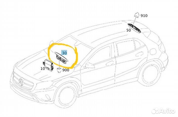 Дисплей информационный Mercedes-Benz Gla-Class