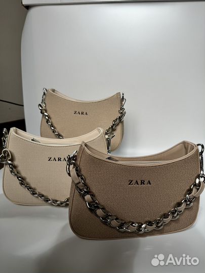 Сумка женская Zara тканевая через плечо