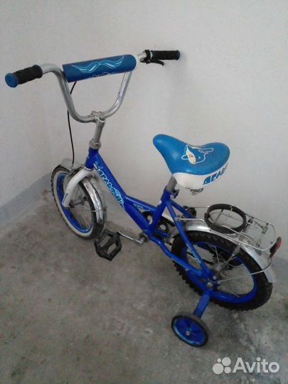 Детский велосипед 4х колесный дельфин