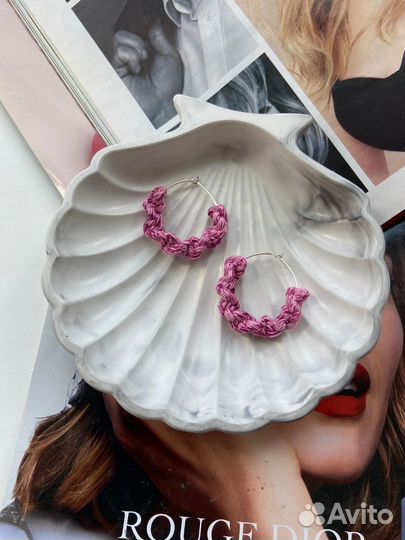 Серьги макраме