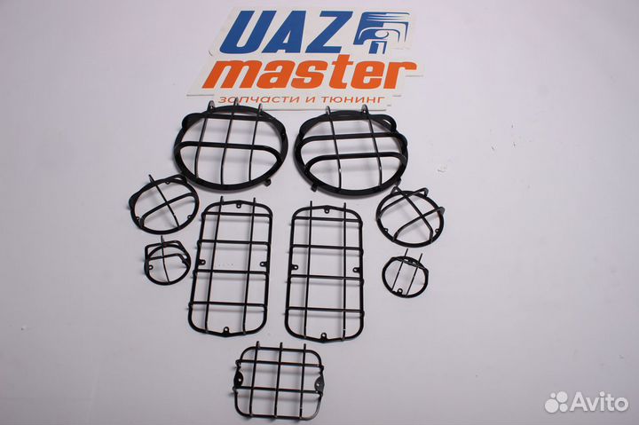 Защита фонарей фар УАЗ Буханка, Хантер, 452, 469