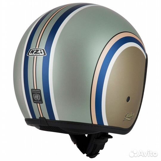 NZI Rolling 4 Sun Open Face Helmet Matt Diana Copp