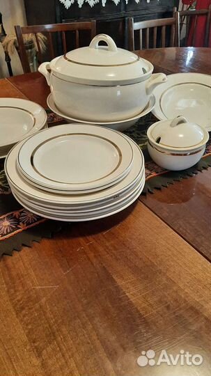 Сервиз столовый зик золотая лента