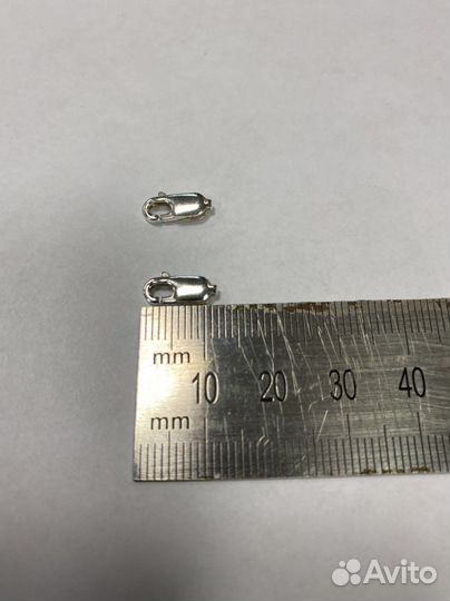 Серебряный замок «карабин»