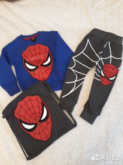 Трикотажные костюмы на флисе человек паук