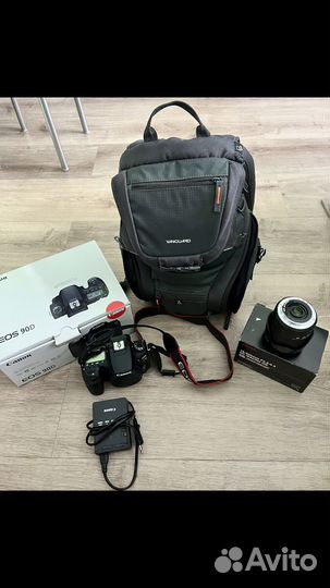 Фотоаппарат canon EOS 90D + объектив sigma+ Рюкзак