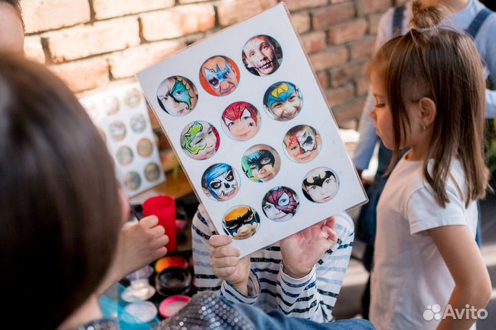 Аквагрим, блеск-тату, флэш-тату