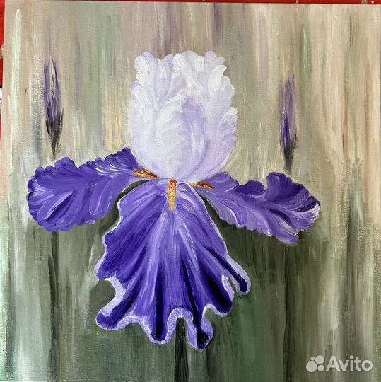 Интерьерная картина Ирис маслом