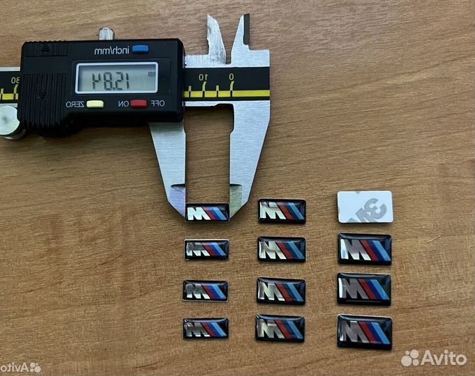 Наклейка М M тех на диски приборку в салон 4шт