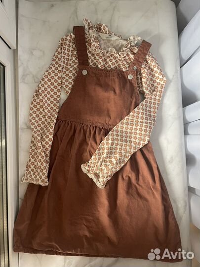 Комплект для девочки, платье, сарафан H&M 128
