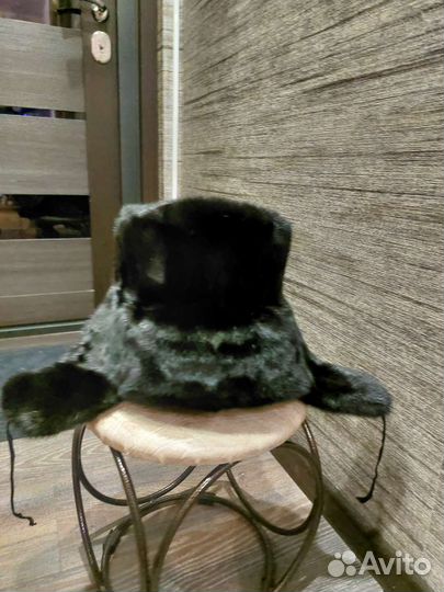Норковая шапка мужская ушанка