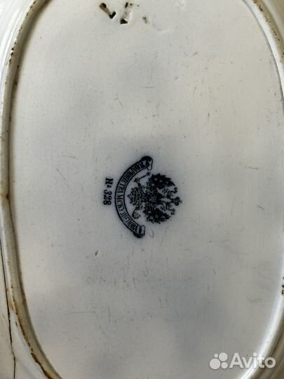 Антикварное блюдо товарищества мс кузнецова