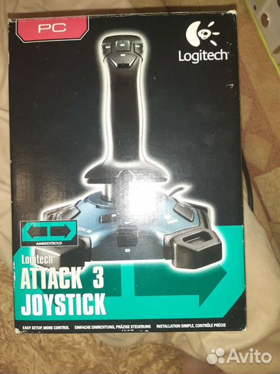 Джойстик logitech attack 3. Состояние нового. Рабо