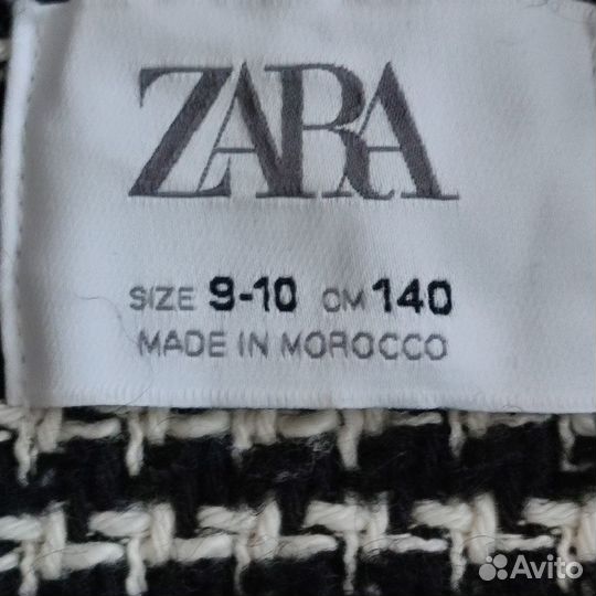 Теплая рубашка для девочки 9-10 лет zara