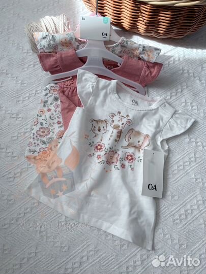 Футболки новые на девочку 74 80