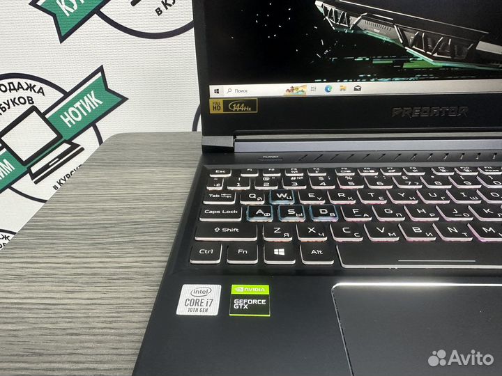 Predator i7-10750 16 ядер 16Gb GTX1660Ti 144Hz SSD