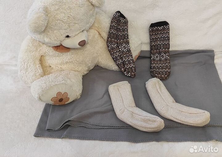 Носки меховые эластичные новые, размер 41-45