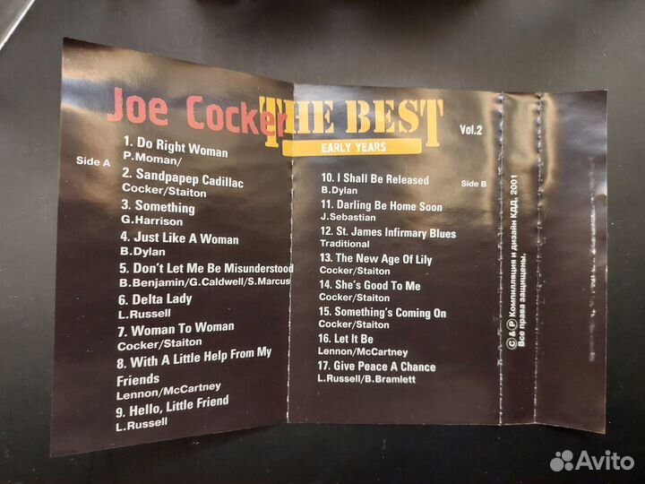 Кассета the best joe cocker П368