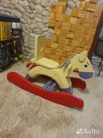 Лошадка качалка деревянная
