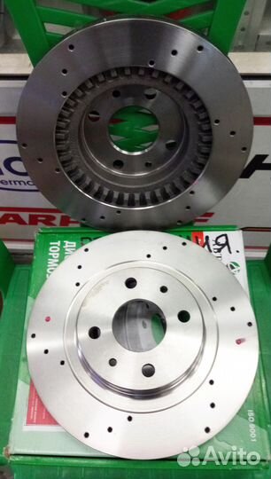 Диски тормозные пара ваз R14 перфорация Спорт