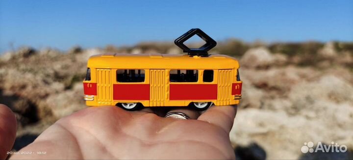 Модель ретро трамвая Татра металл