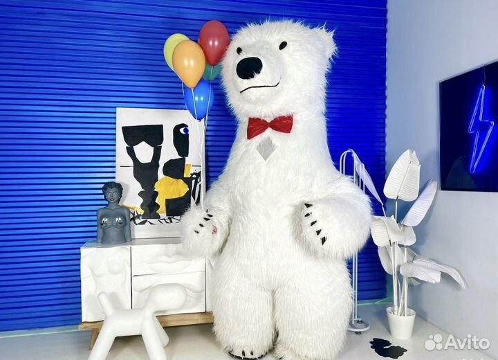 Белый мишка степаныч поздравление, аниматор