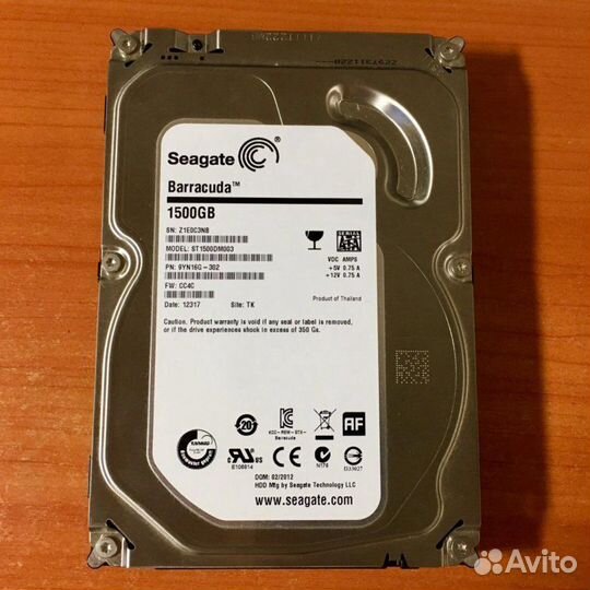 Жесткий Диск для пк 1,5tb HDD 3,5 Seagate ST1500DM