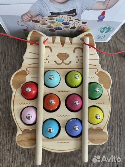 Деревянная магнитная рыбалка