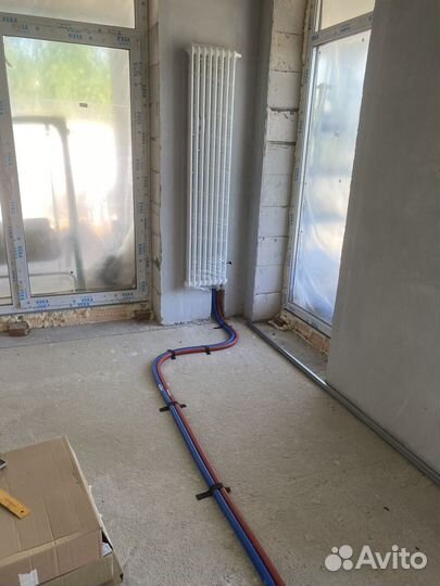 Отопление 2х к-й квартиры под ключ (с материалами)