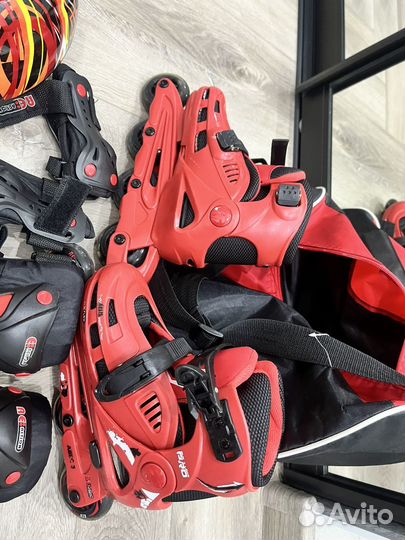 Роликовые коньки детские раздвижные р-р30-33