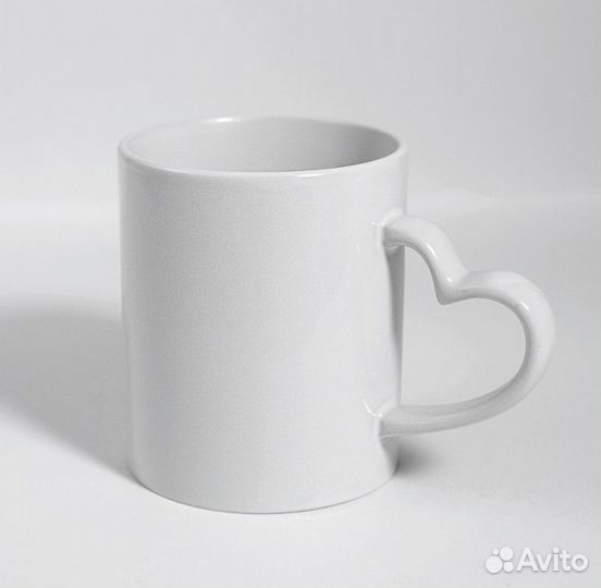 Кружки ручка сердечко для сублимации