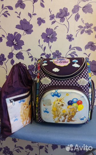 Ранец портфель рюкзак с единорогом tortiss