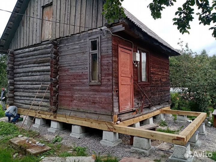 Подъем домов замена венцов