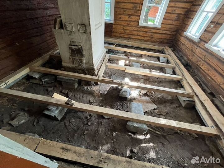 Подъем реконструкция дома Замена венцов пола