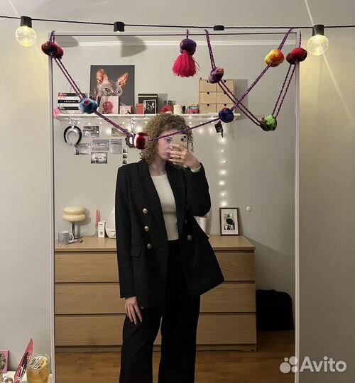 Твидовый пиджак женский