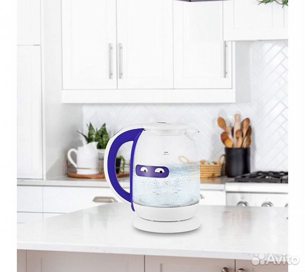 Чайник Kitfort KT-6140-1 бело-фиолетовый